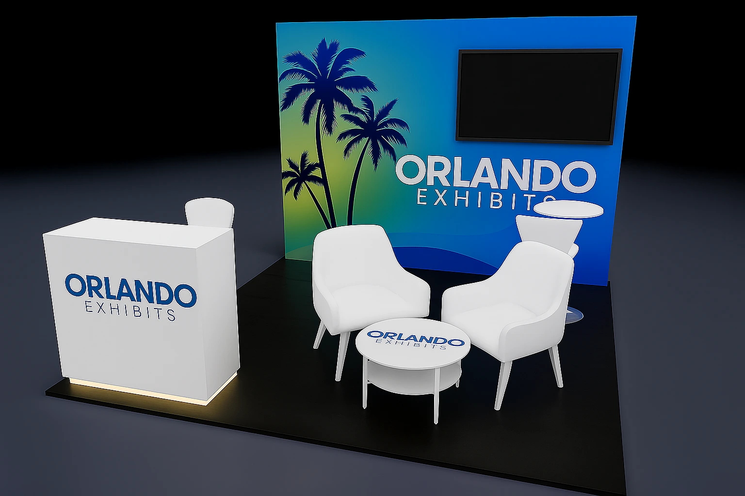 10x10 New Orleans Exhibit Rental Set Up